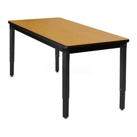 Wisconsin Bench WB Mfg 42" x 60" Lobo Heavy Duty Table w/ Adjustable Legs - Fusion Maple QSLOB7099-ABP-94